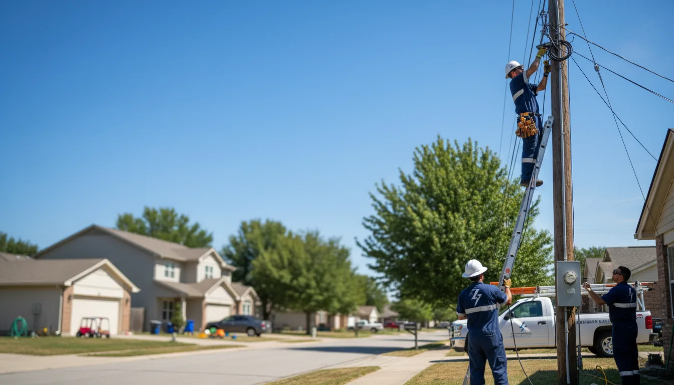 Residential electrician providing installation services in Lindale, TX